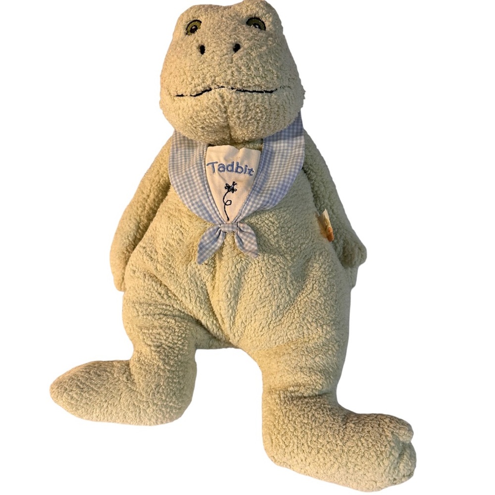 Bunnies By The Bay Baby Tadbit Plush Stuffed Animal Frog 14” Bean Bottom